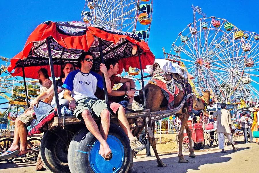 Visitors exploring India safely